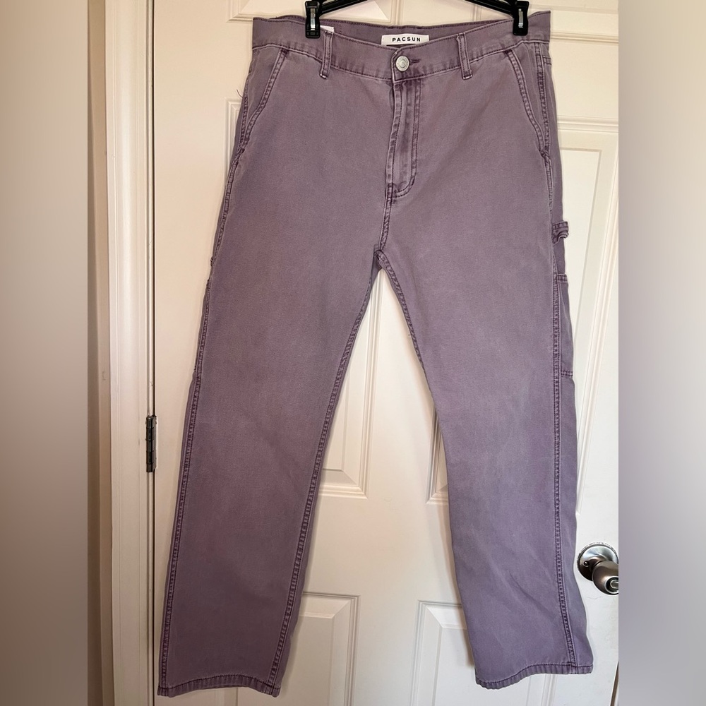 Unisex PacSun Straight Leg Jeans. Lavender/Purple.‎ 32x30